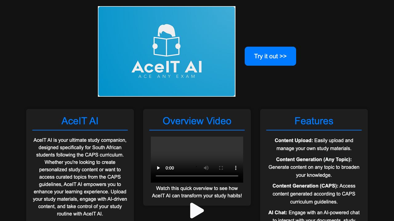 AceIT AI 网站截图