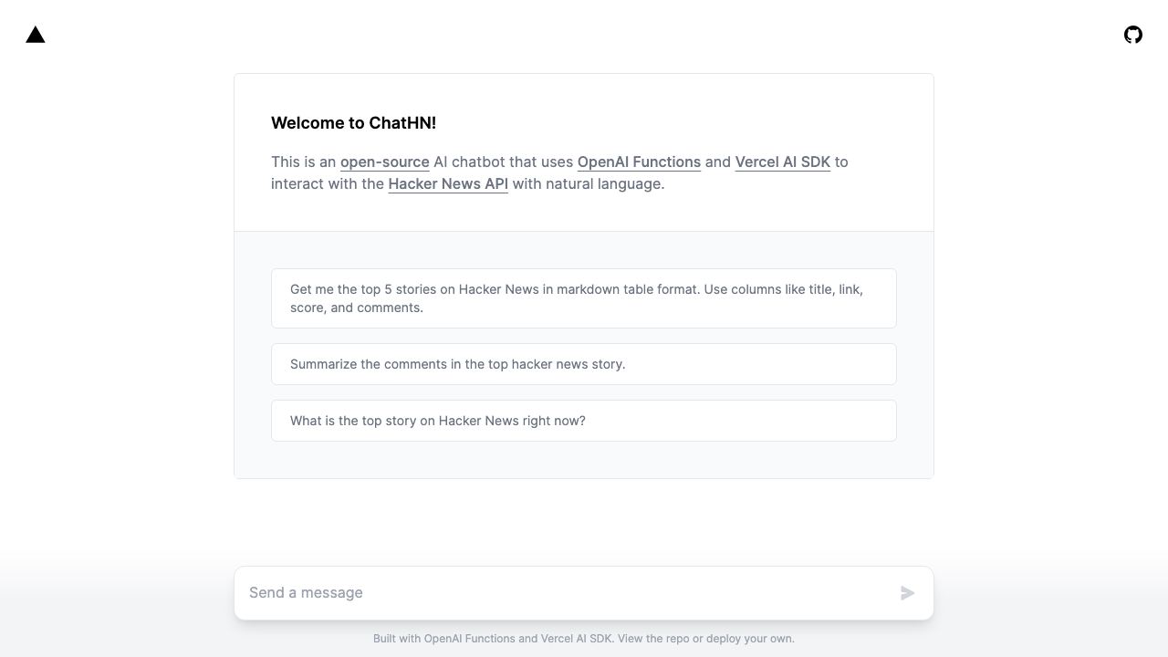 ChatHN website screenshot