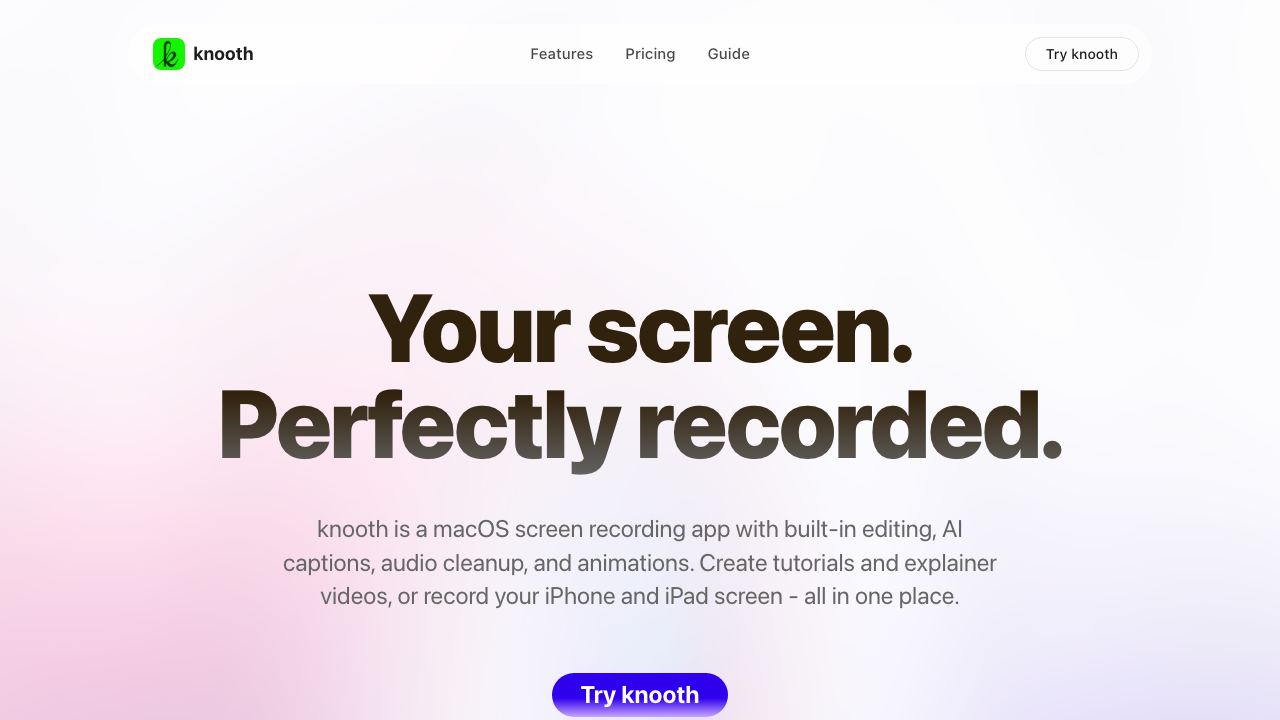 knooth website screenshot