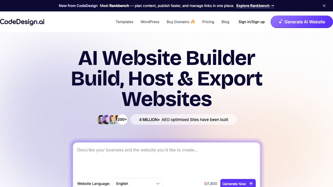CodeDesign.ai 网站截图