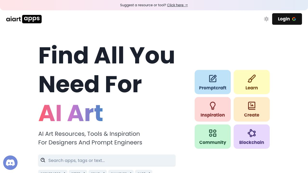 AI Art Apps 网站截图