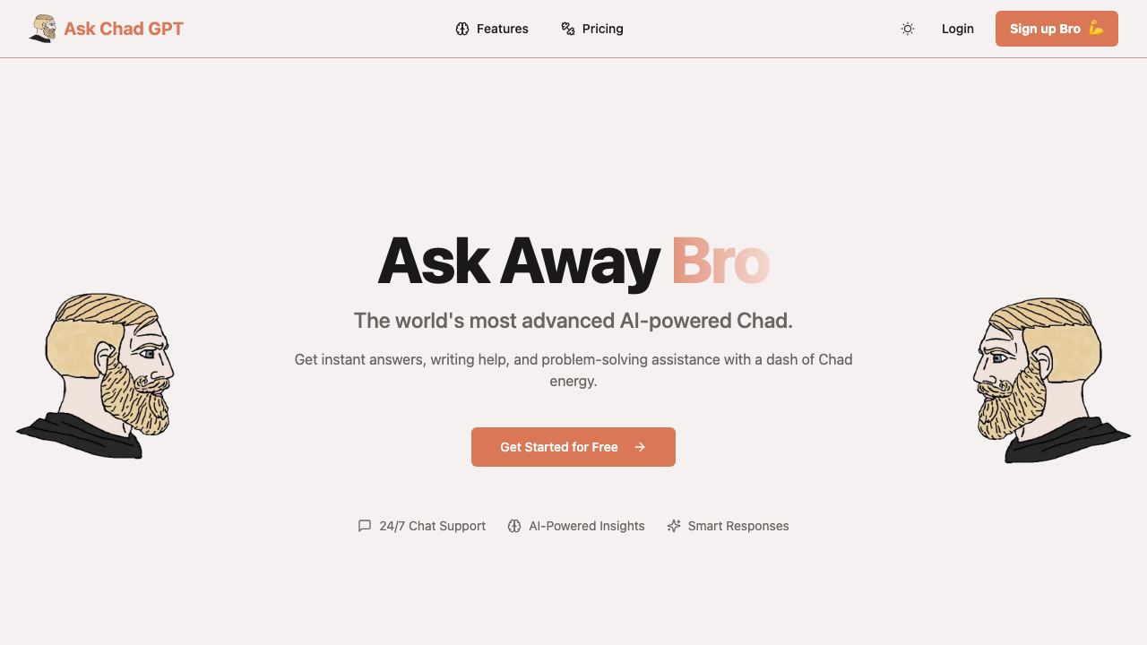 Ask Chad GPT 网站截图
