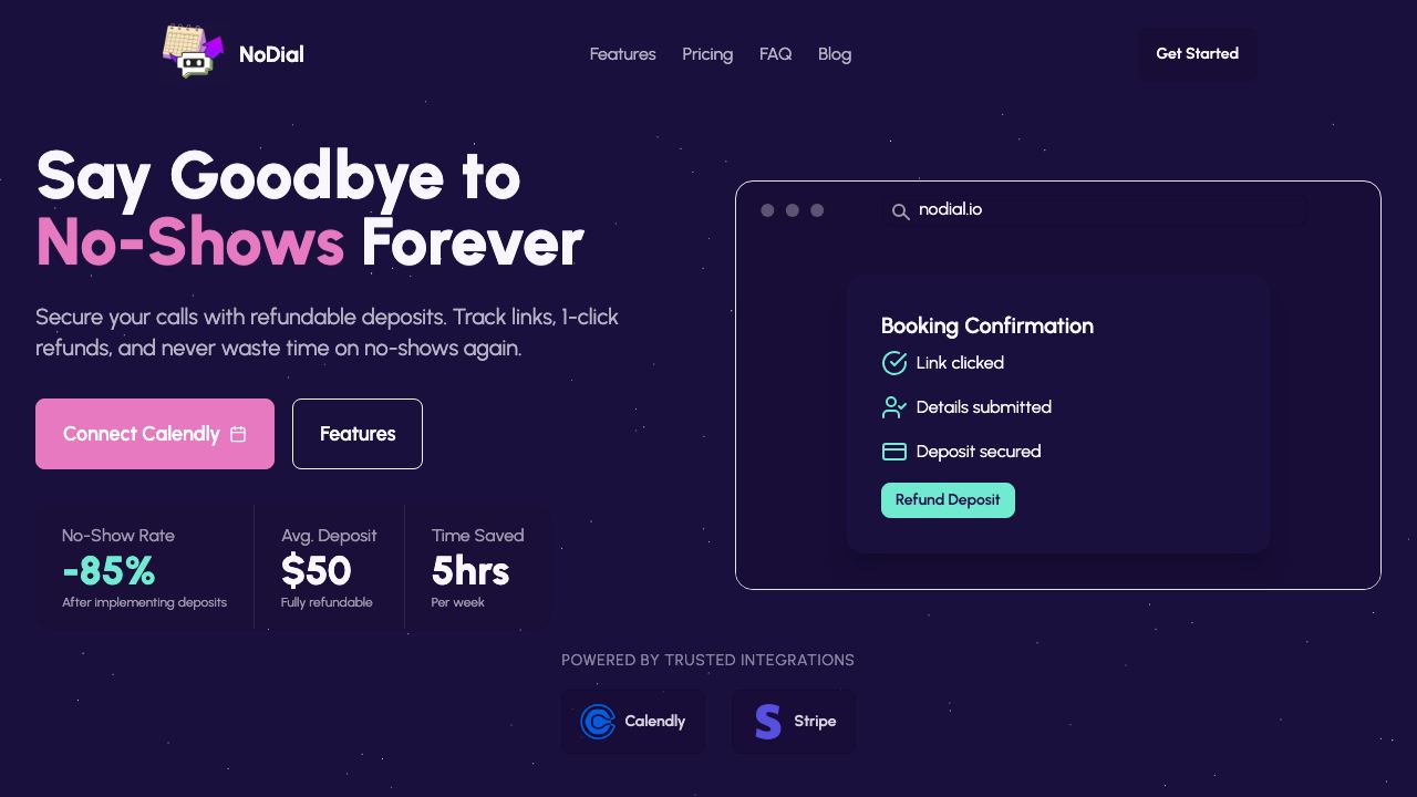 NoDial.io 网站截图