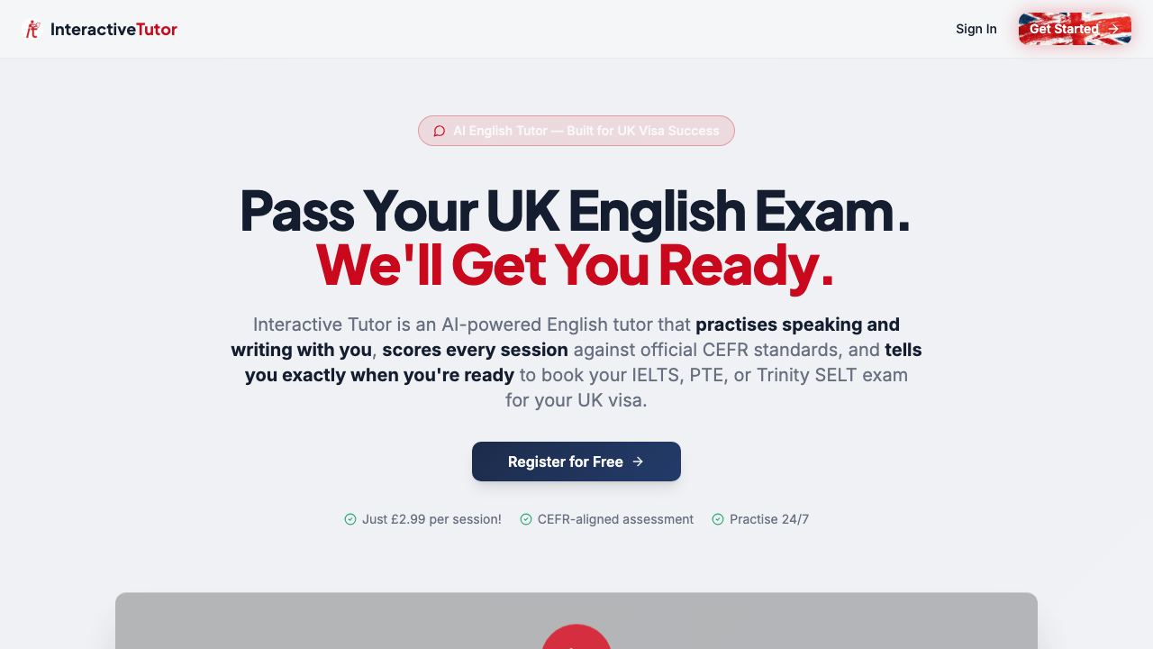 Interactive Tutor 网站截图