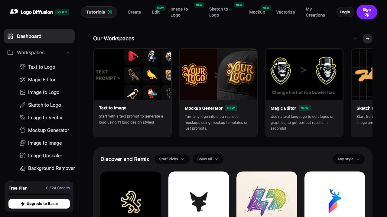 Logo Diffusion 网站截图