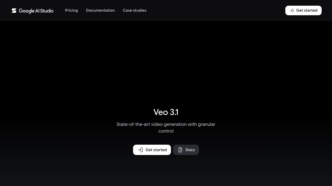Google Veo 网站截图