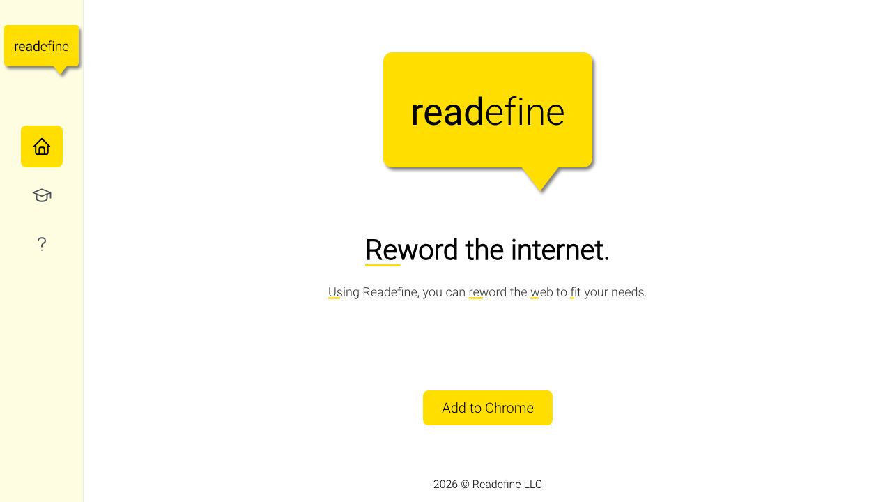 Readefine 网站截图