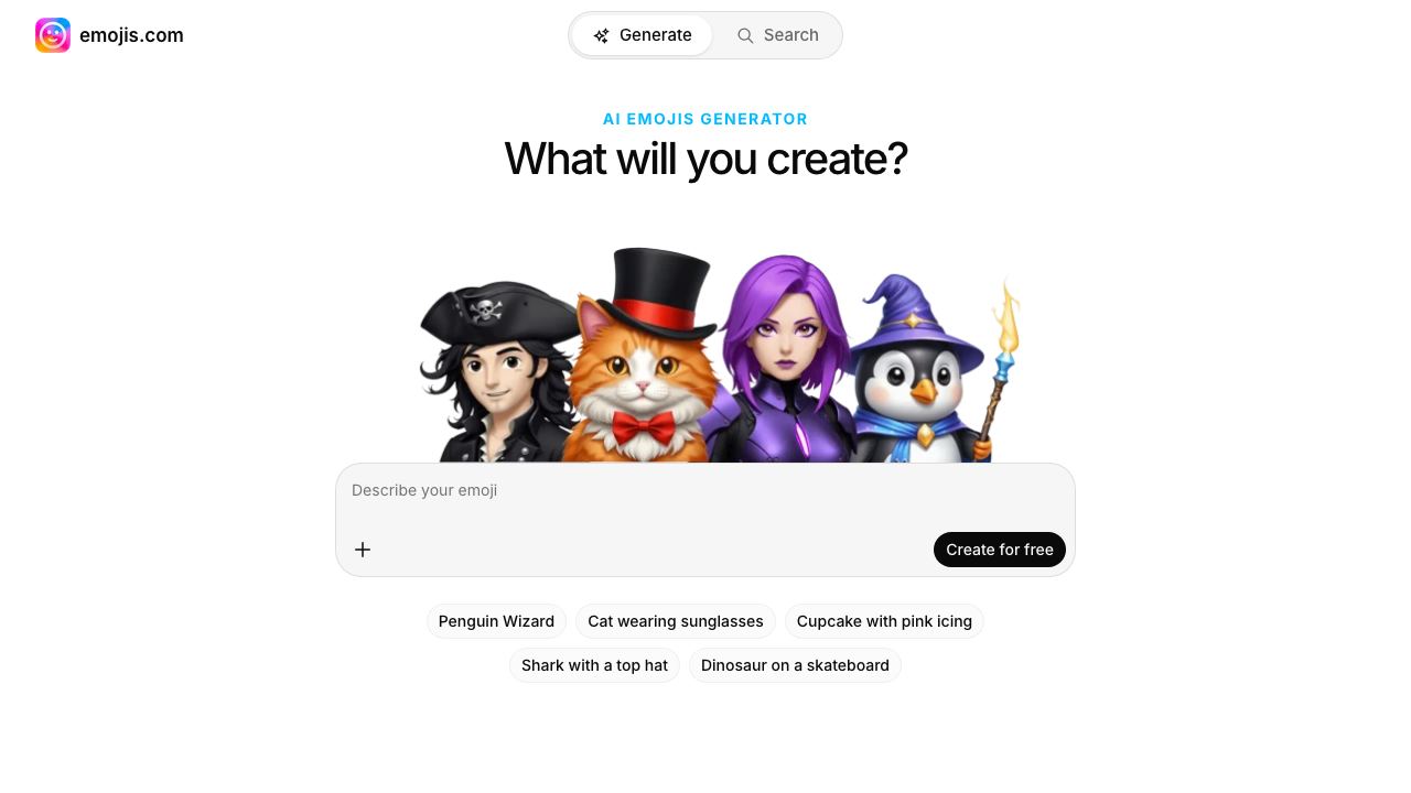 AI Emoji Generator -emojis 网站截图