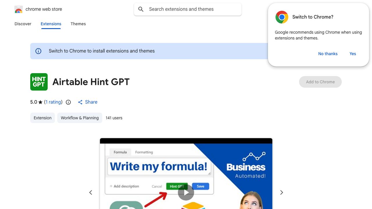 Airtable Hint GPT 网站截图