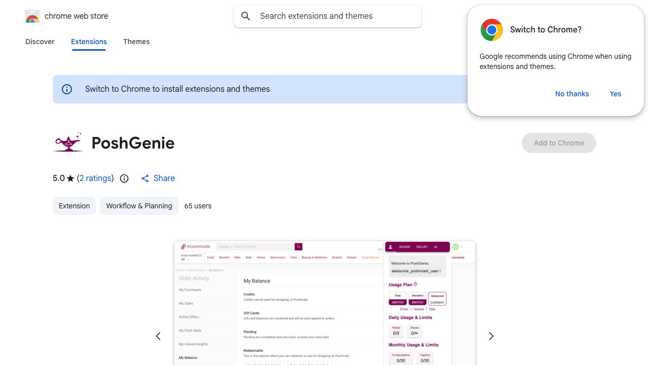 PoshGenie 网站截图