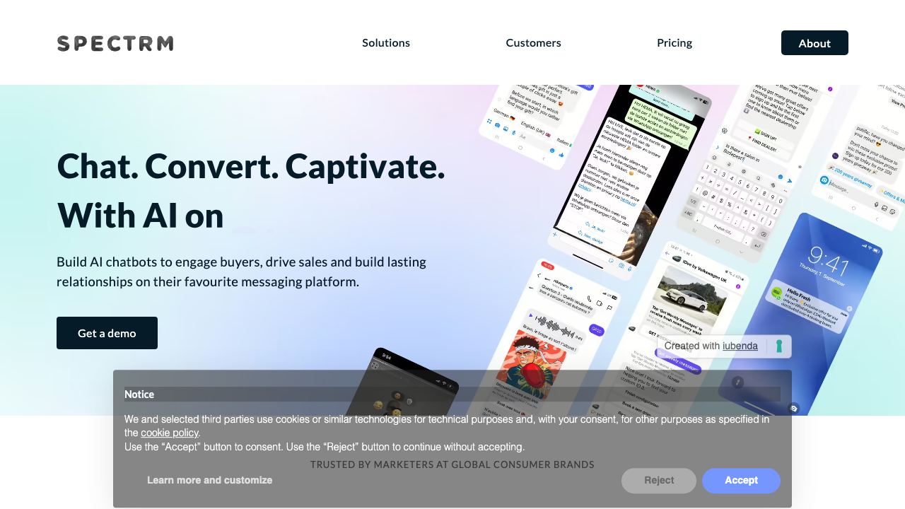 spectrm.io 网站截图