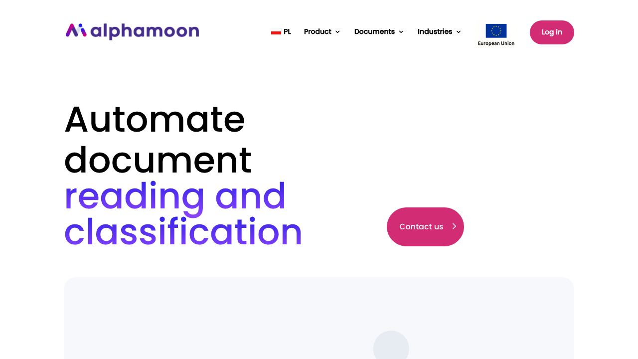 Alphamoon website screenshot