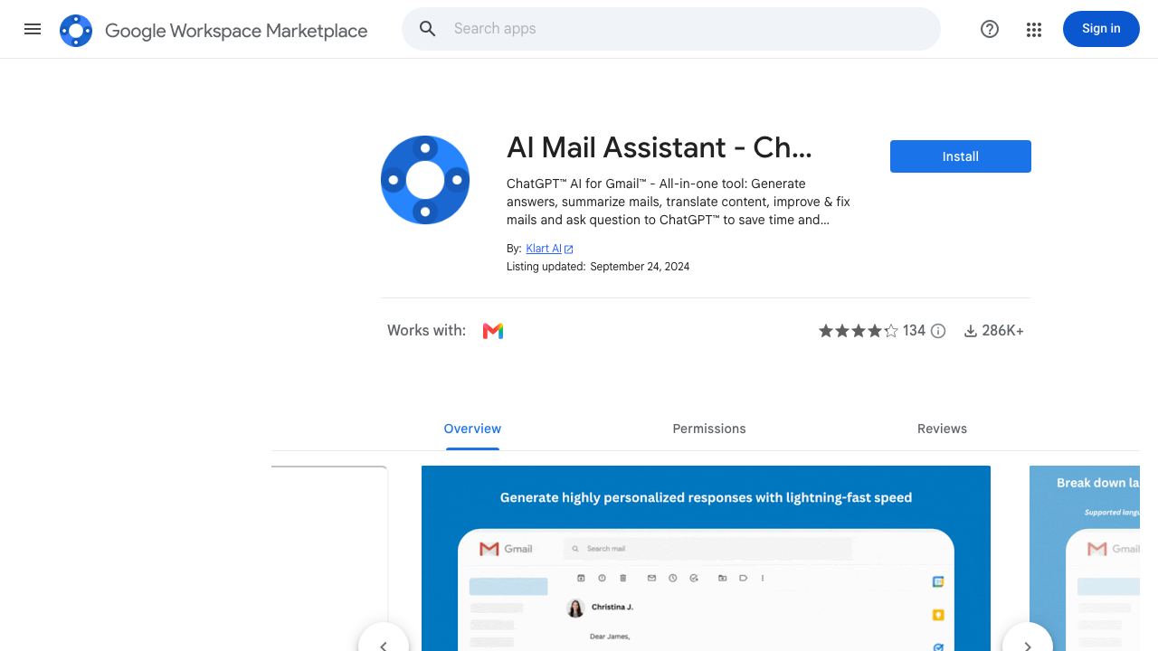 ChatGPT Mail Responder 网站截图