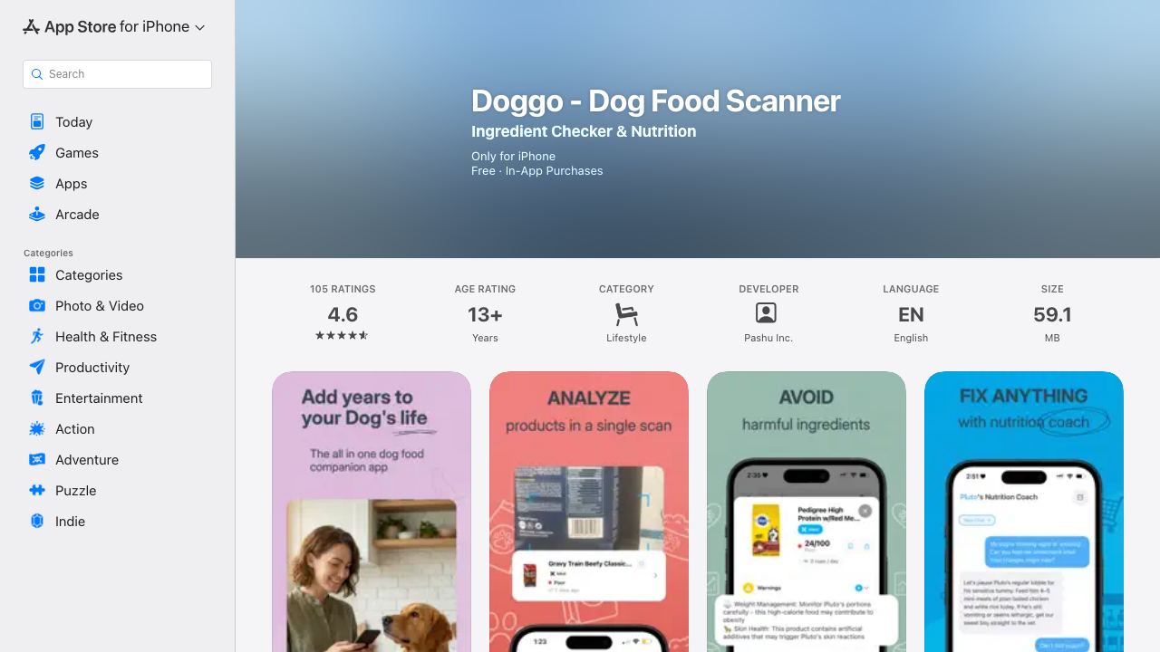 Doggo Eats 网站截图