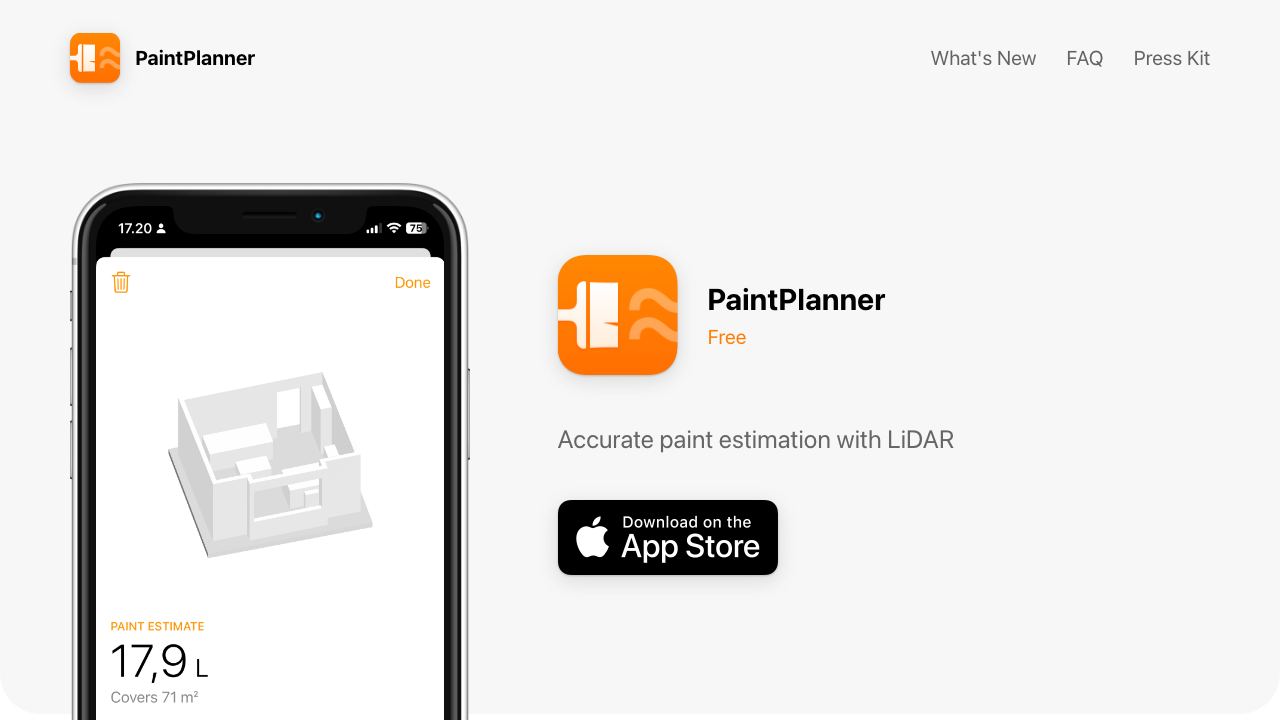 PaintPlanner 网站截图