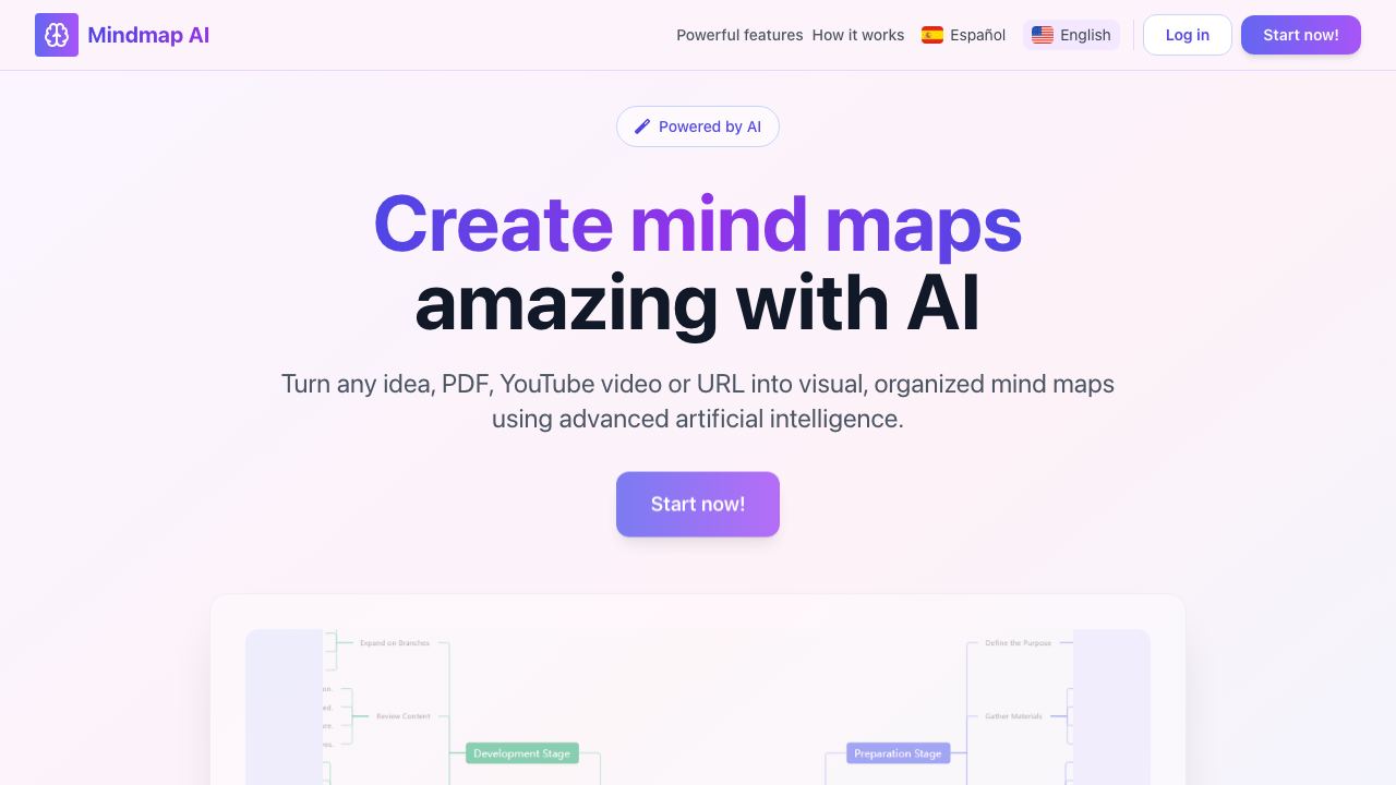Mindmap AI 网站截图
