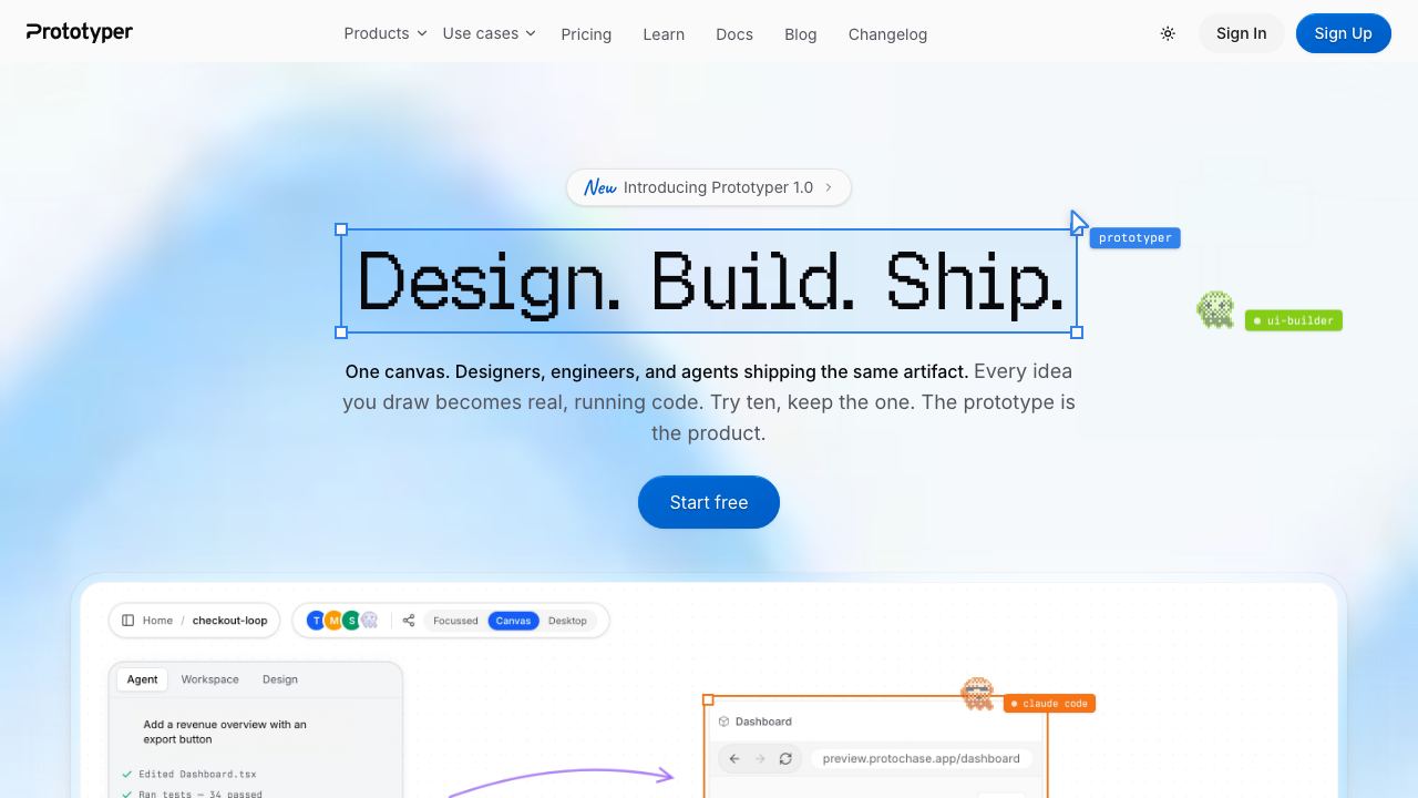 Prototyper website screenshot