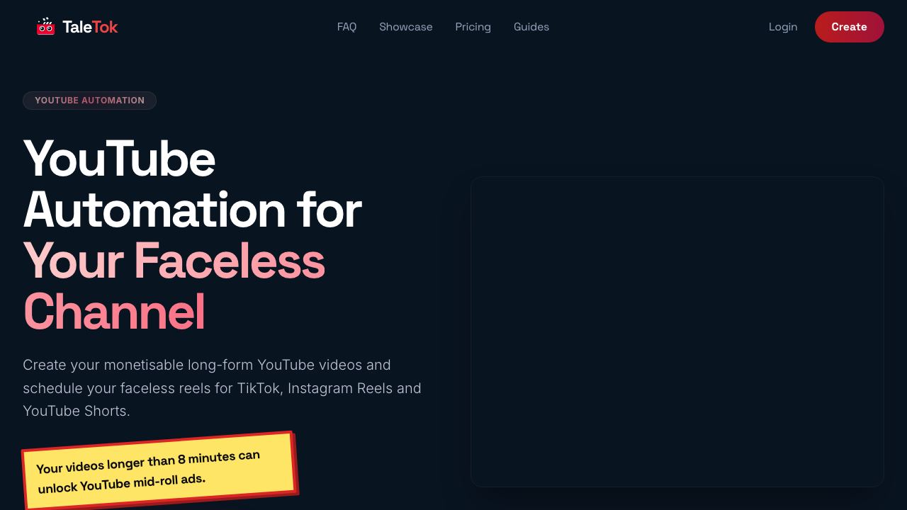 Taletok 网站截图