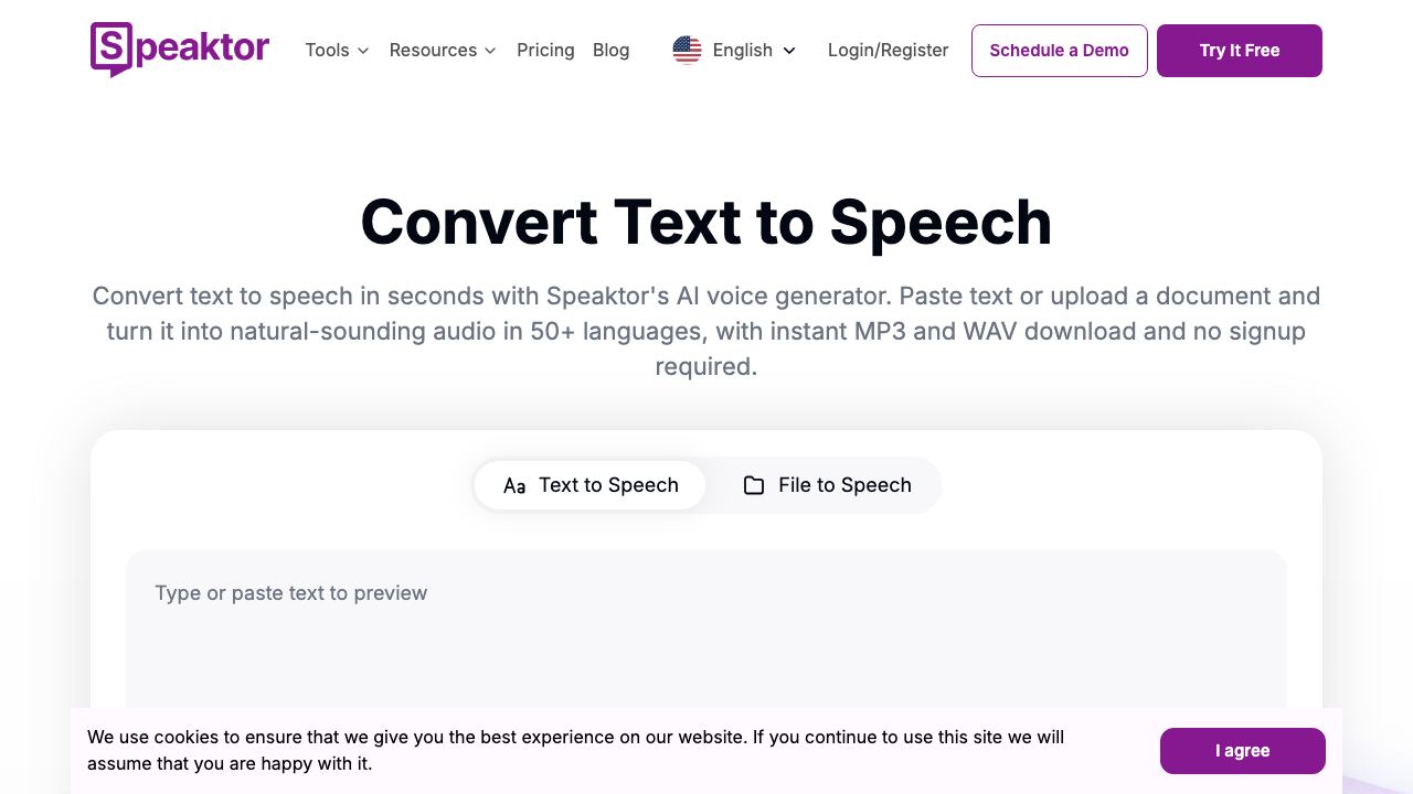 Speaktor 网站截图