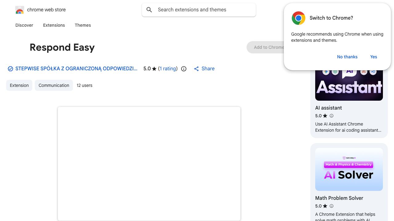 Respond Easy 网站截图