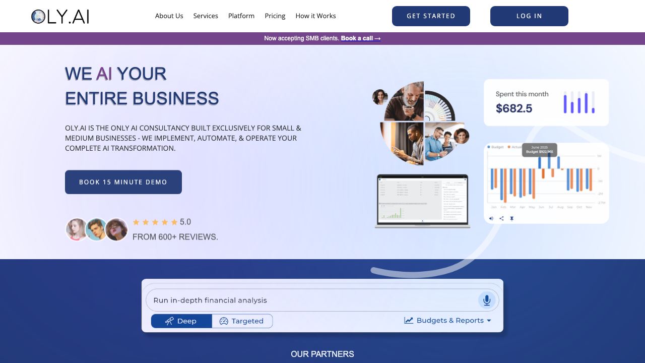 OLY.AI website screenshot
