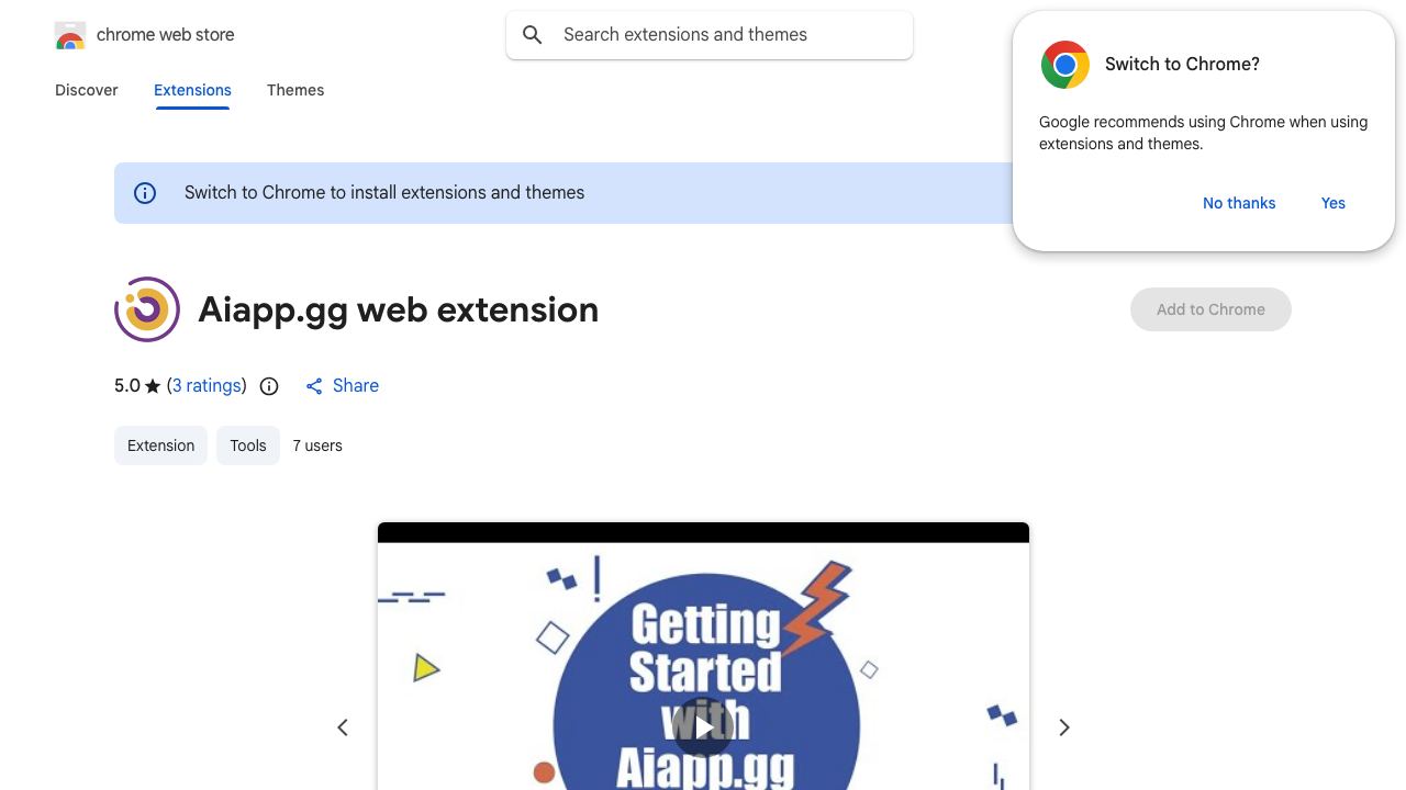 Aiapp.gg web extension 网站截图