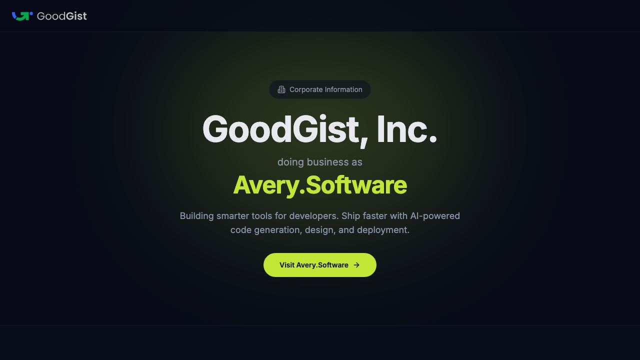 GoodGist 网站截图