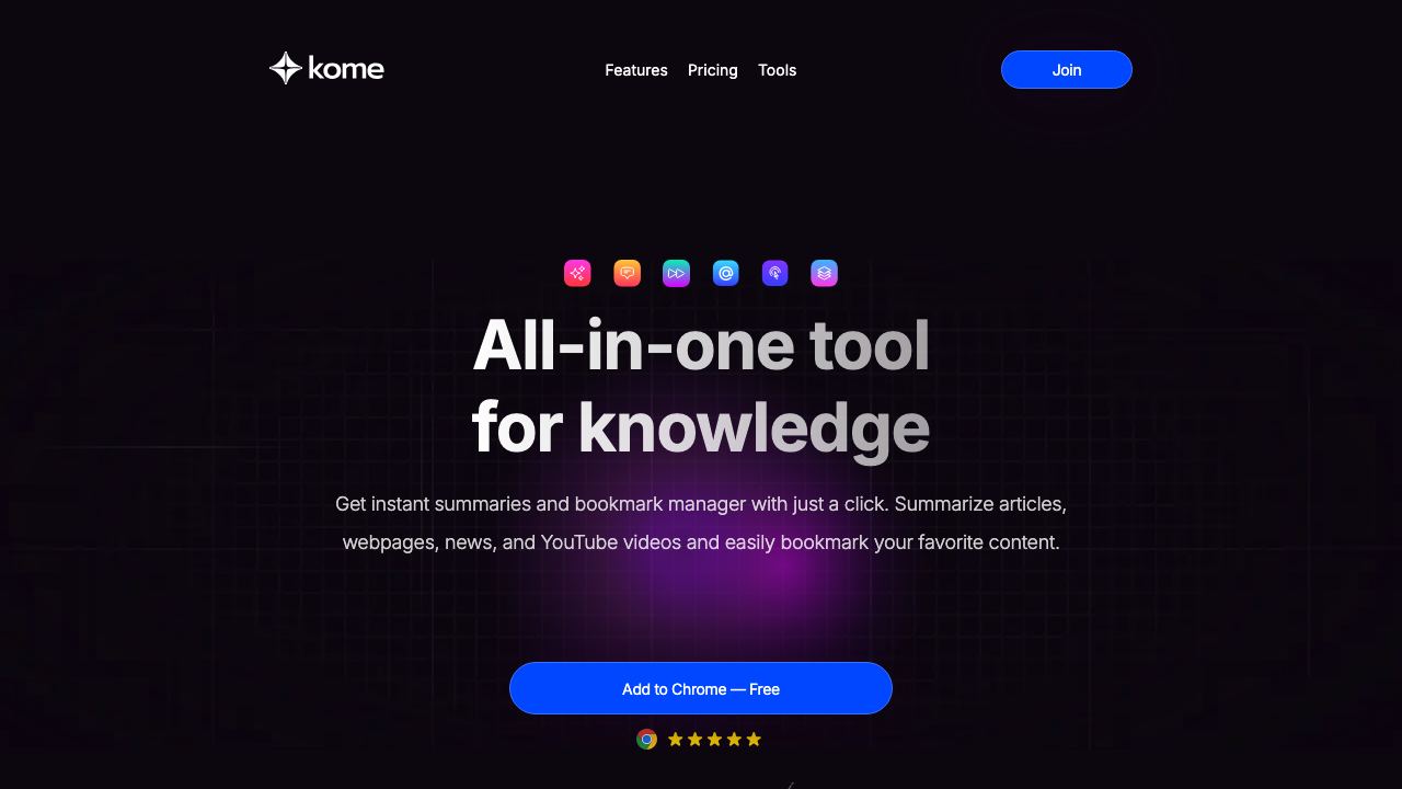 Kome 网站截图