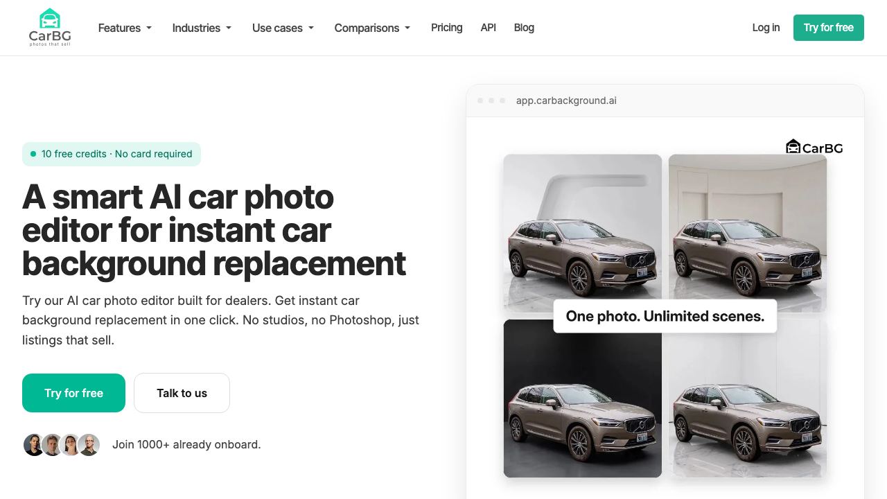 Car Background AI 网站截图