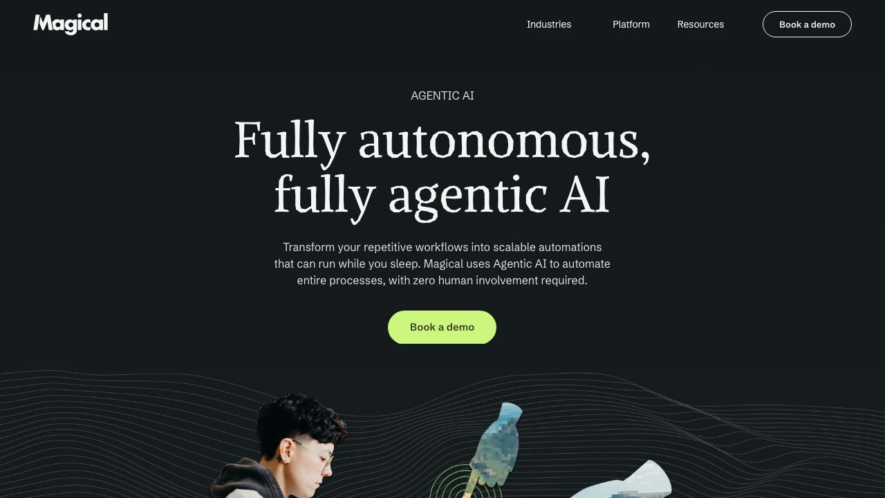 Magical AI website screenshot