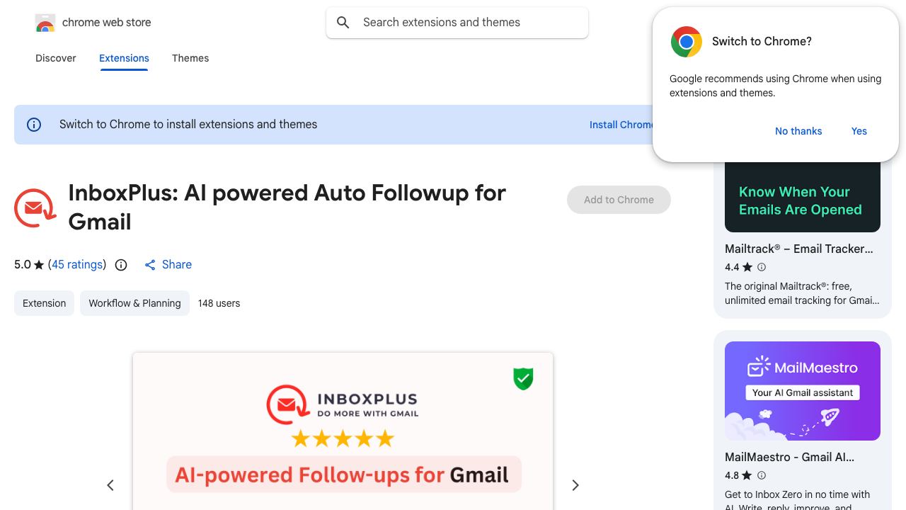 InboxPlus: AI powered Auto Followup for Gmail 网站截图