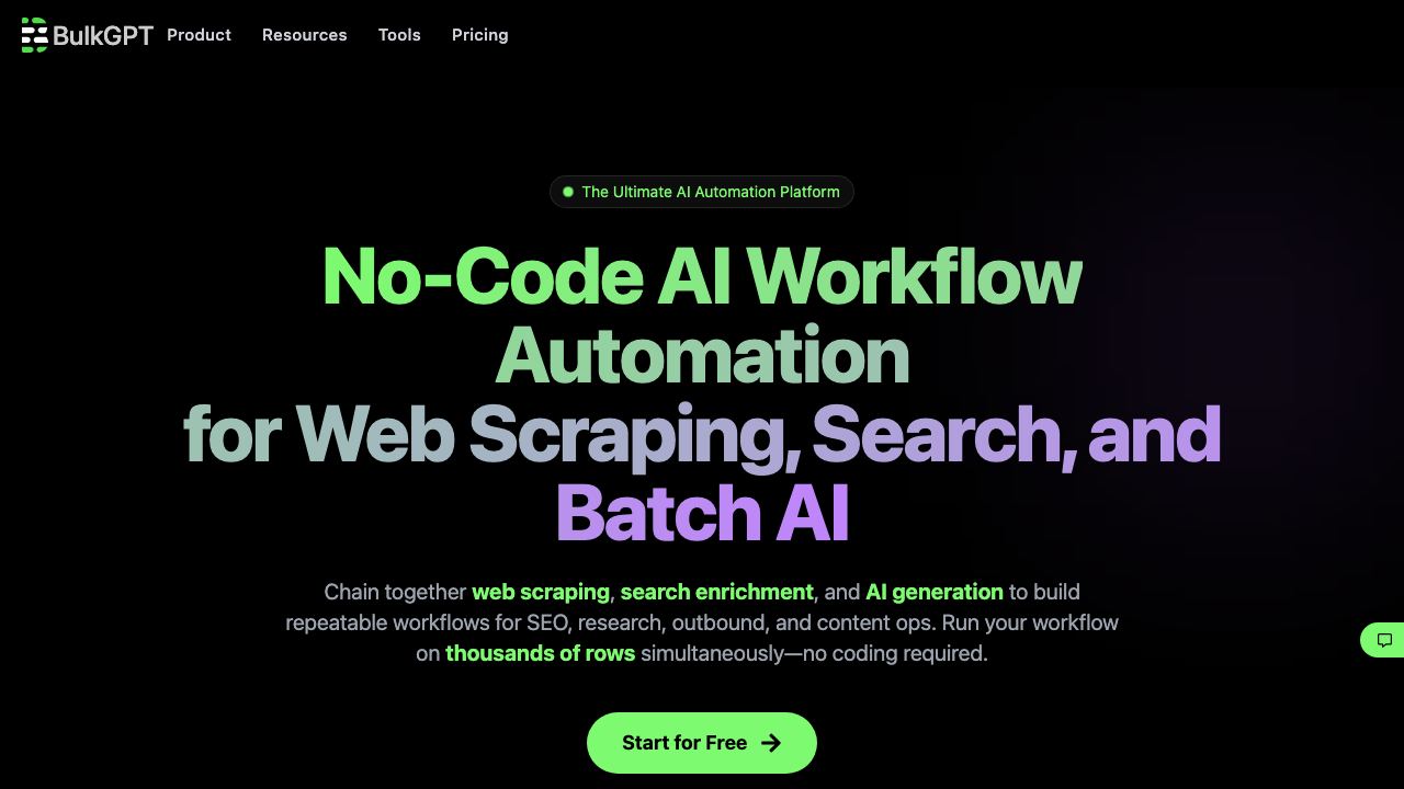 BulkGPT.ai 网站截图