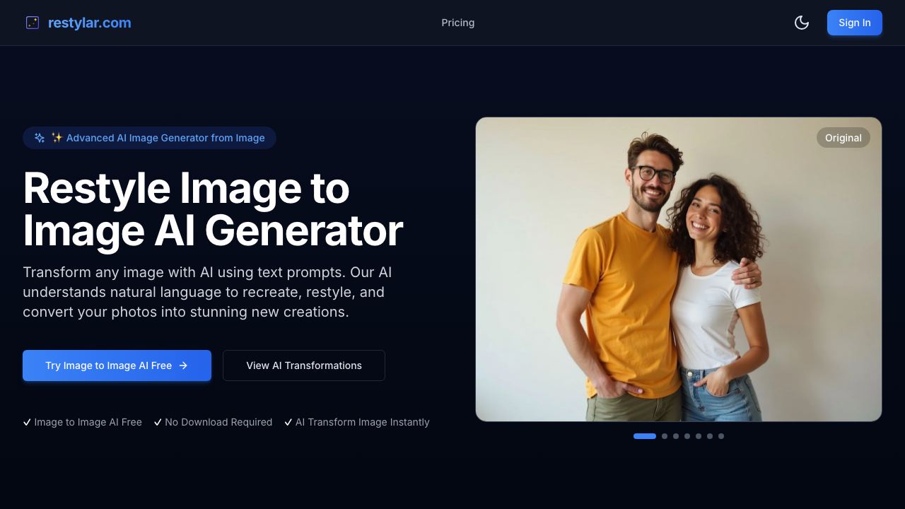 Restylar website screenshot