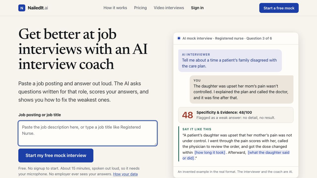 Nailedit.ai website screenshot