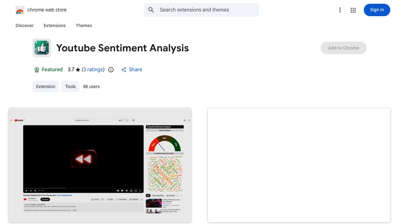 Youtube Sentiment Analysis 网站截图