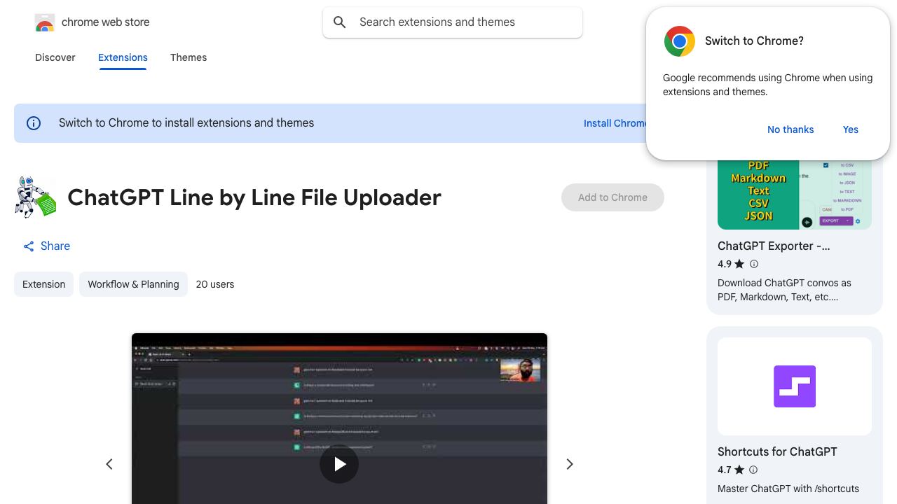 ChatGPT Line by Line File Uploader 网站截图