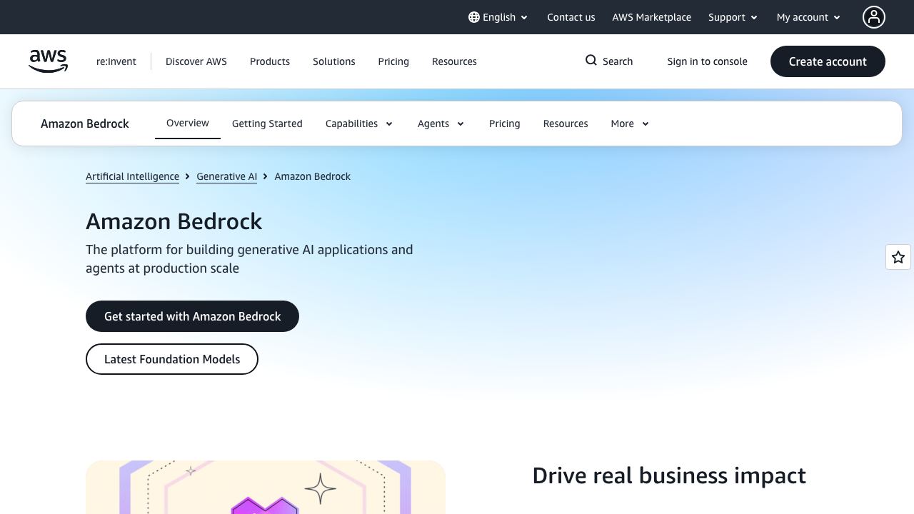Bedrock website screenshot
