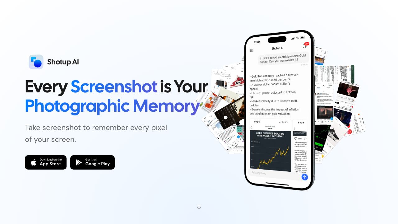 Shotup AI 网站截图