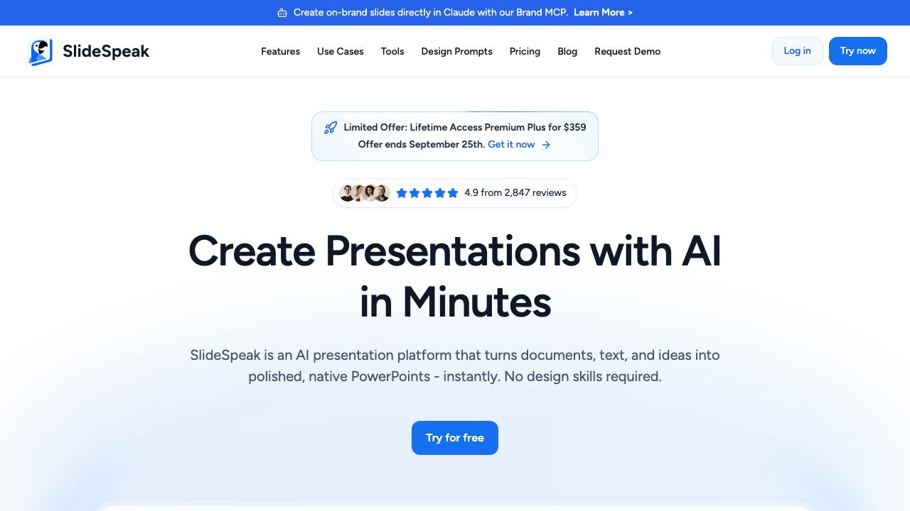 SlideSpeak 网站截图
