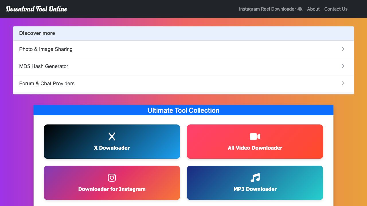 Instagram Downloader and More 网站截图