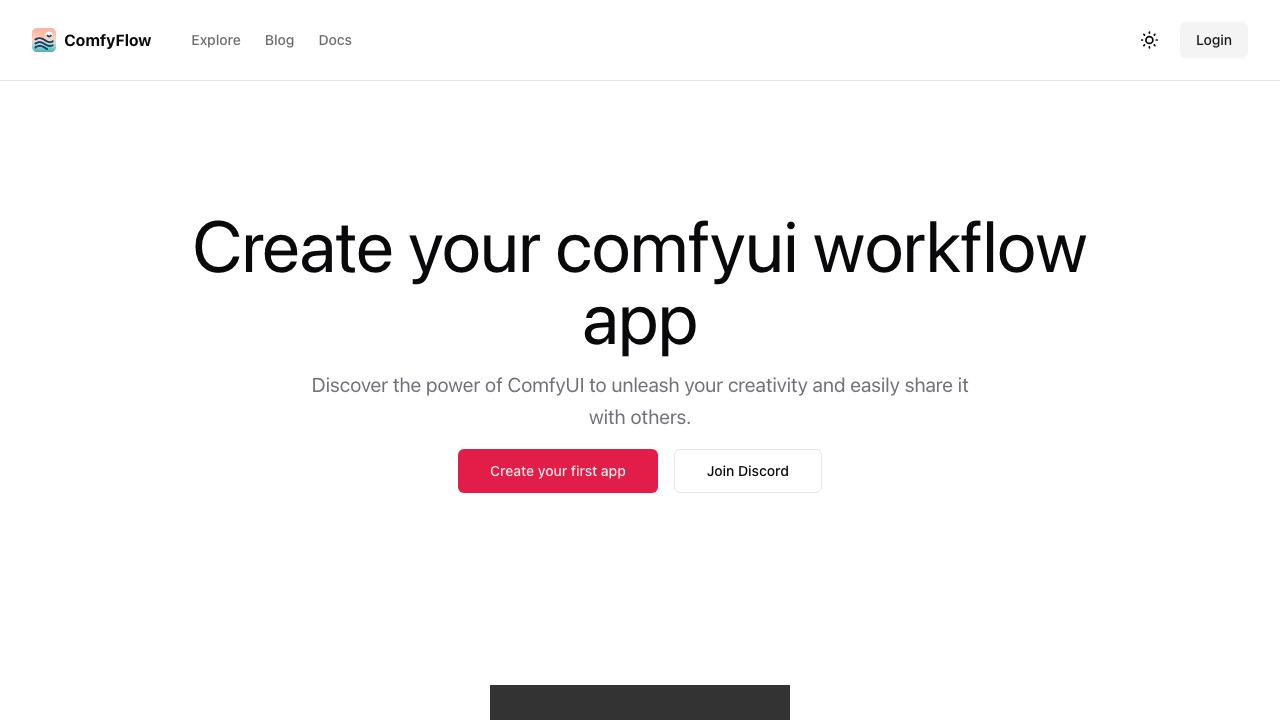 https://comfyflow.app/ 网站截图