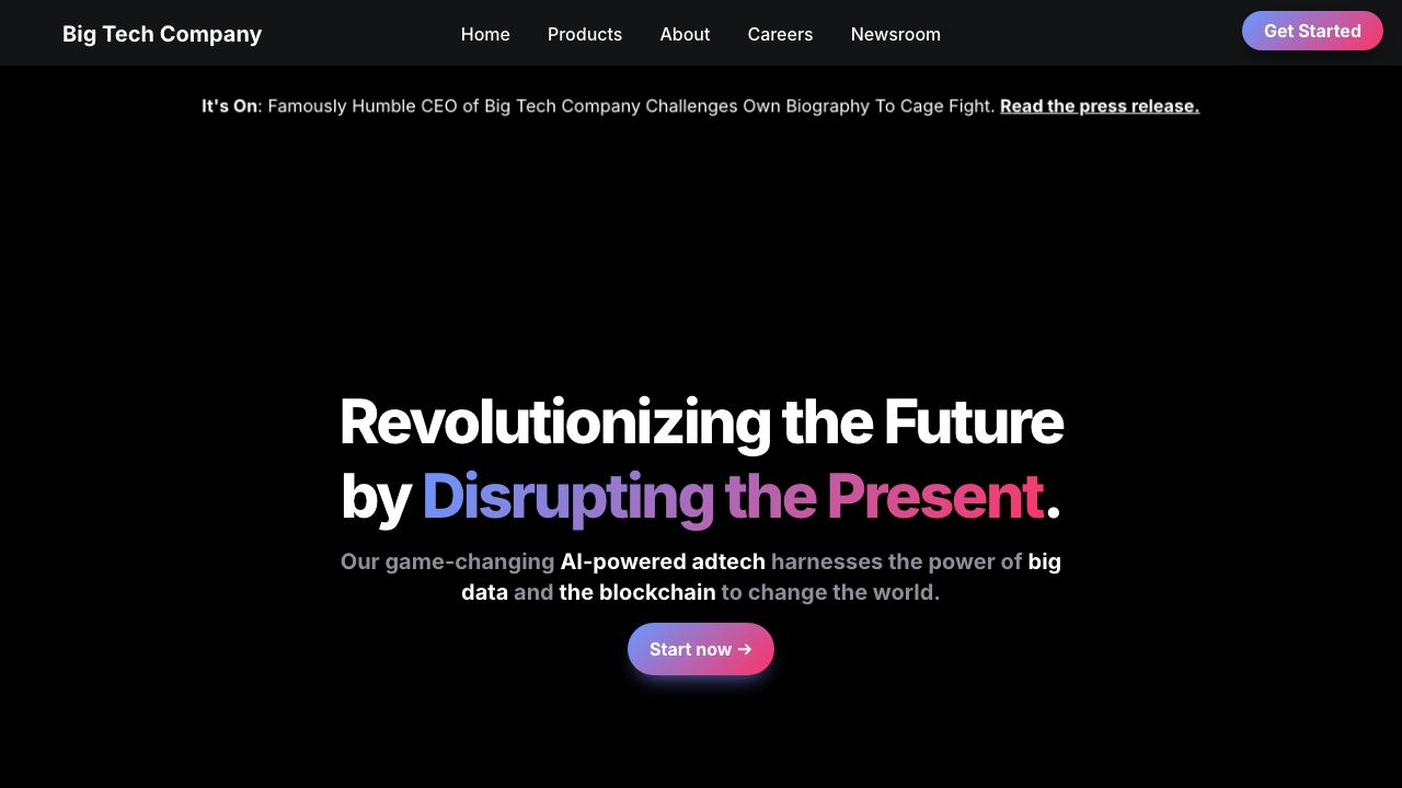 Big Tech Company 网站截图