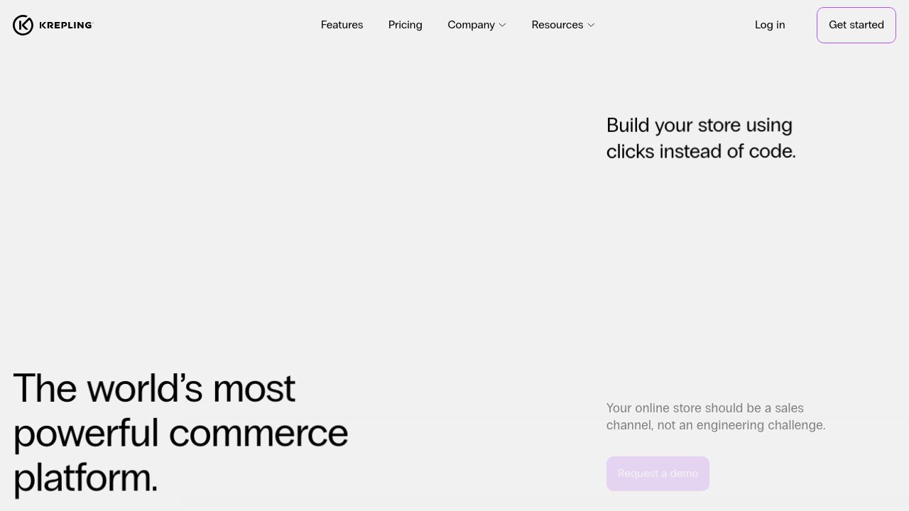 Krepling website screenshot