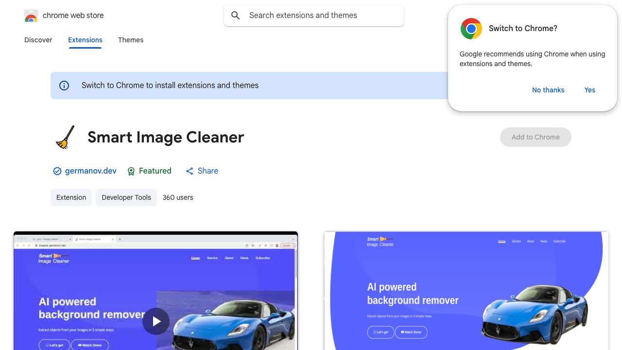 Smart Image Cleaner 网站截图