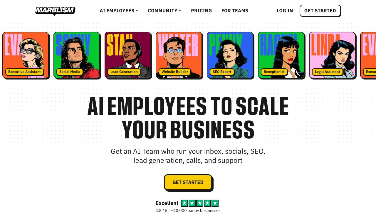 Marblism website screenshot