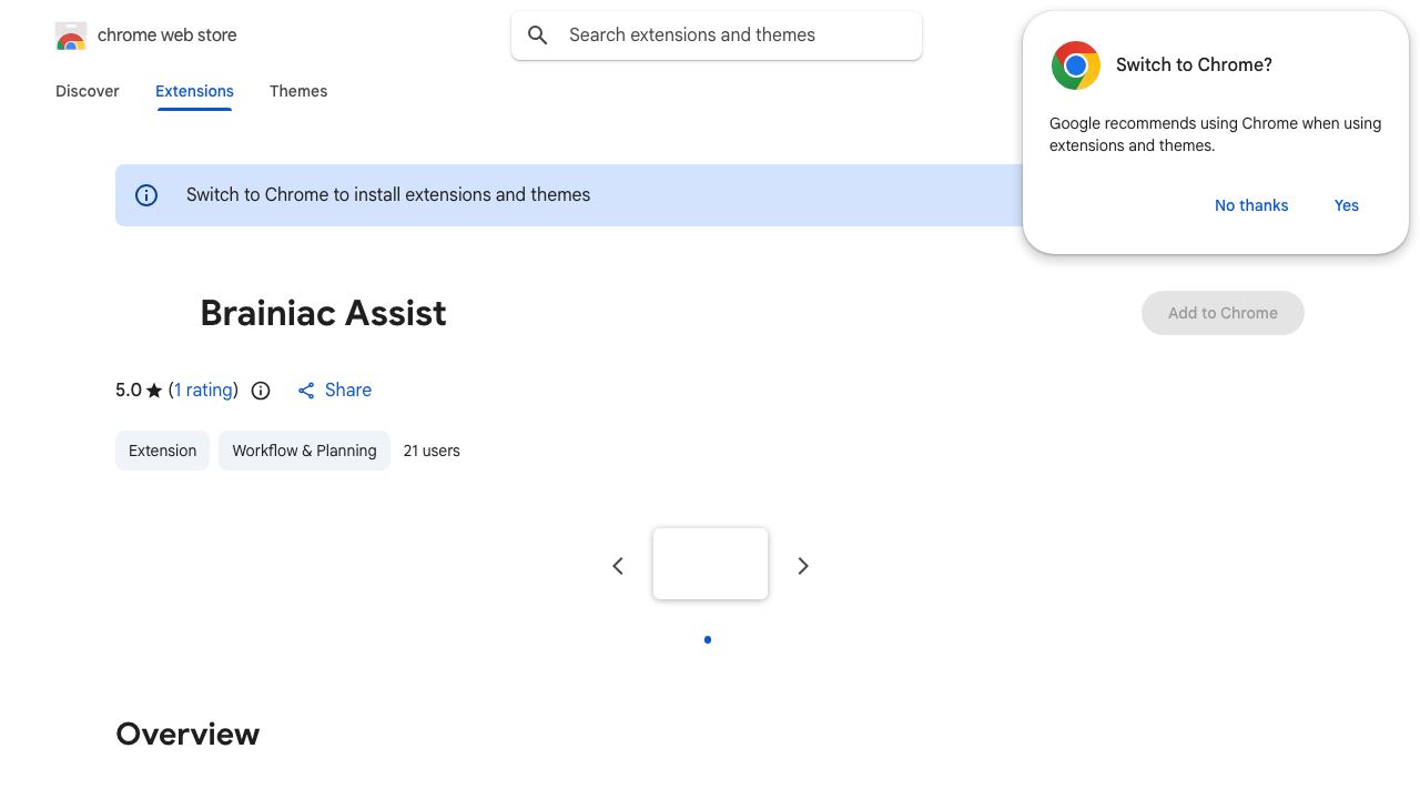 Brainiac Assist 网站截图