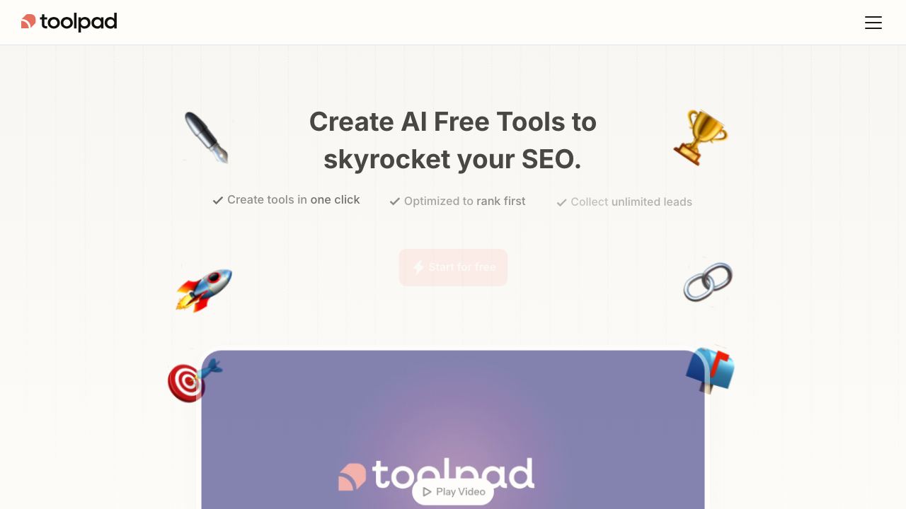 Toolpad website screenshot