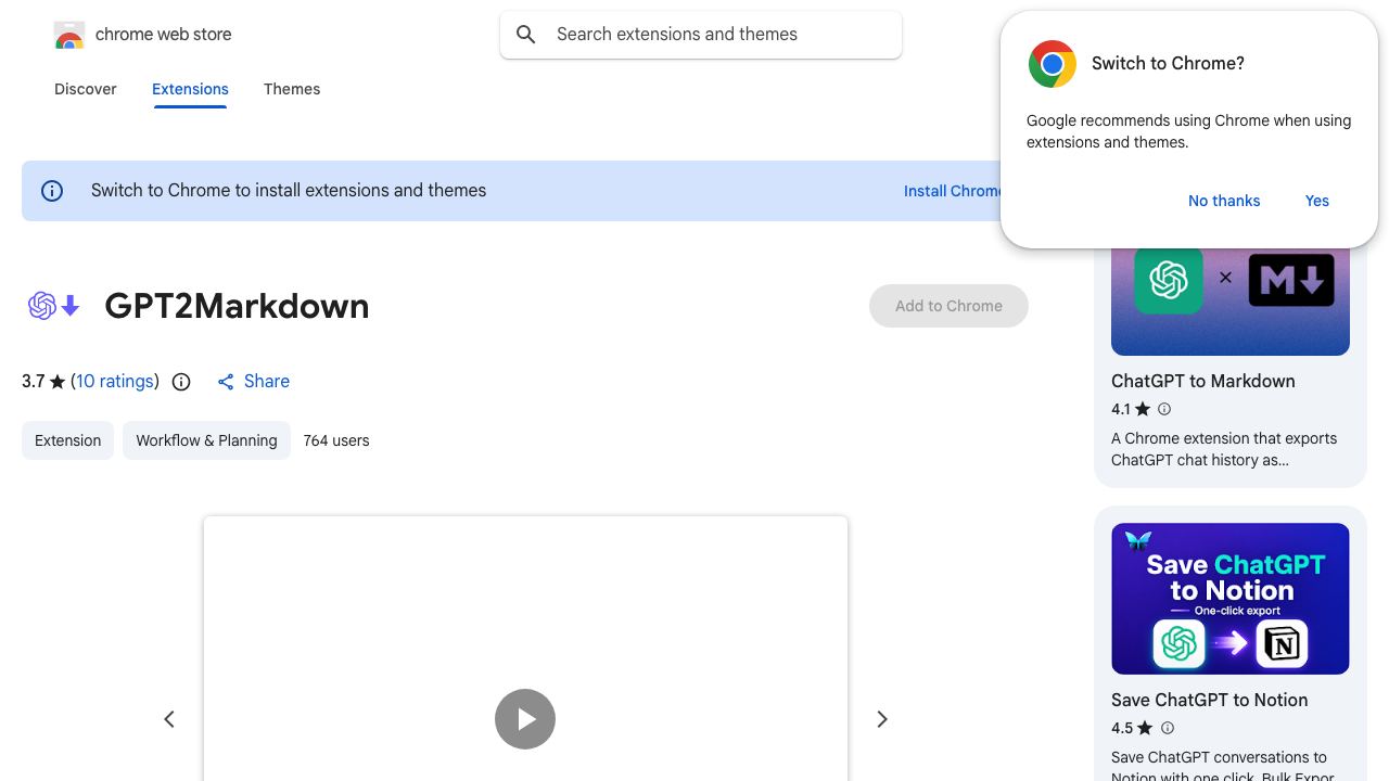 GPT2Markdown website screenshot