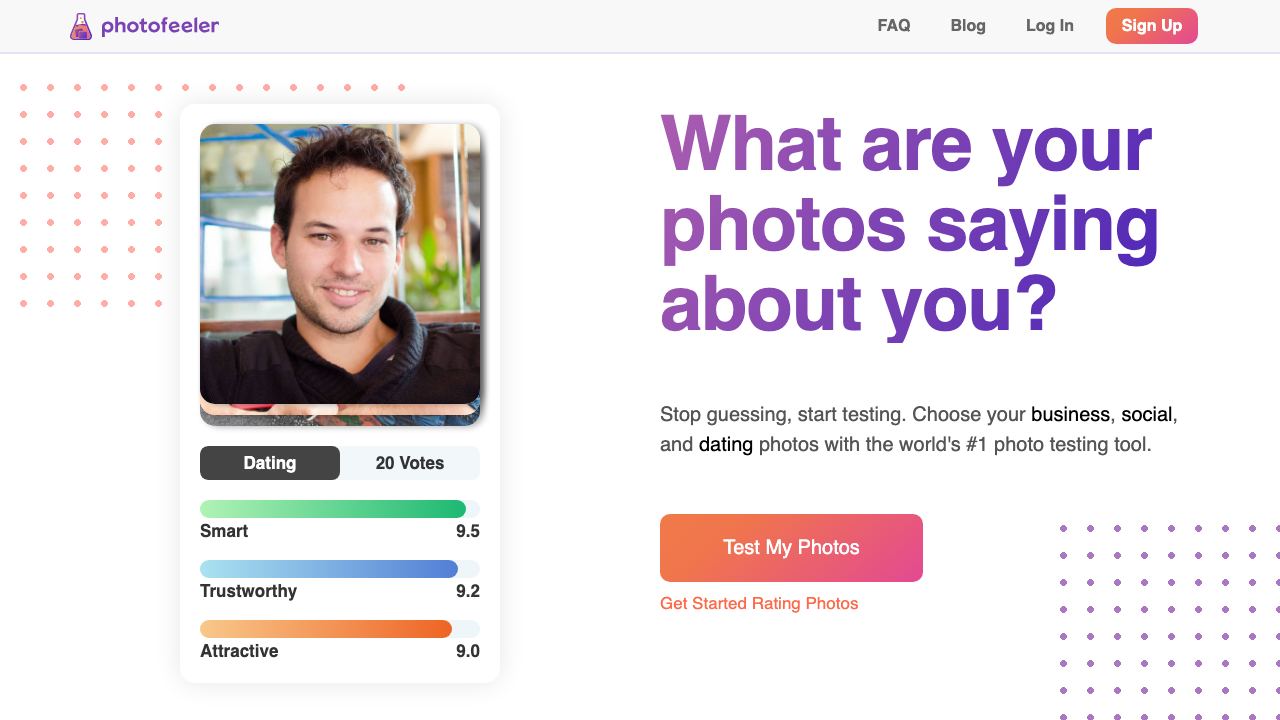 Photofeeler 网站截图