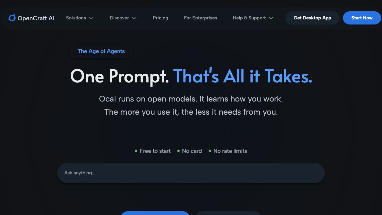 OpenCraft AI 网站截图